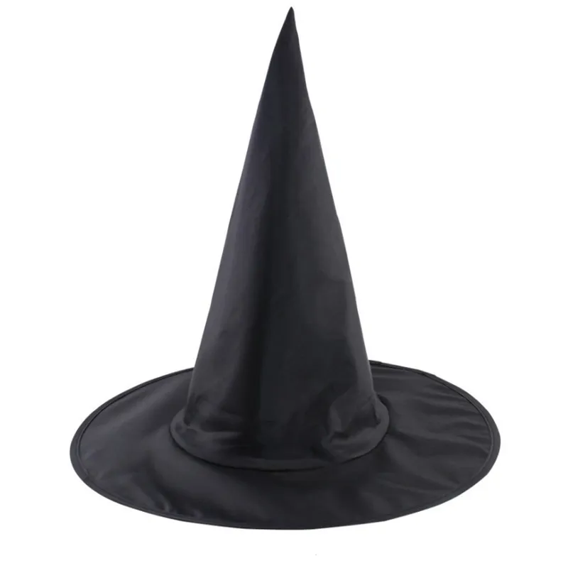 Vrouwen Mannen Zwarte Heksenhoed Voor Halloween Kostuum Accessoire Cool Volwassen Tovenaarshoeden Hot Koop Kostuum Party Props Magic Top Hat