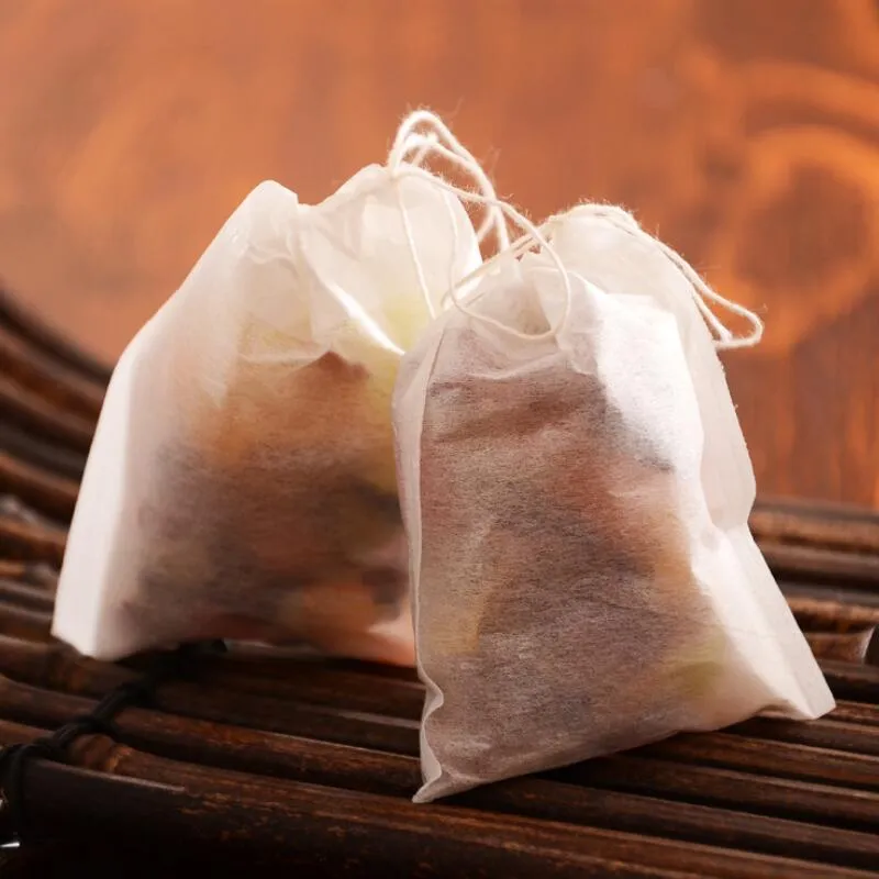 Heal Seal Filter Paper Teabag Teaware Herb Loose Tea Filter Bag Tom tepåsar med sträng 5,5 x 7cm LX2749