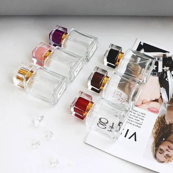 Save Big on Bulk Glass Spray Bottle 30ml Wholesale Glass Perfume Bottles:  30ml Rectangular Empty Spray Bottles With Colored Atomizers, Ideal For