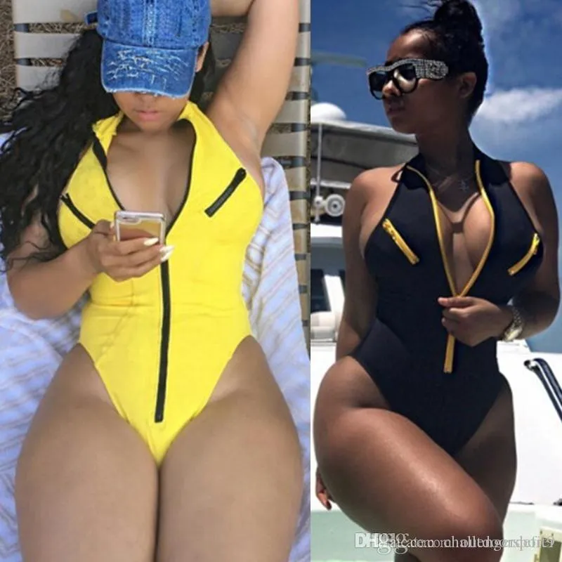 DHgate 2019 New retro Sexy bikini Swimsuit One Piece designer bathing suit Monokini Women Swimwear Bathing Suit Bikini Women Suits1990504 Sports Outdoors