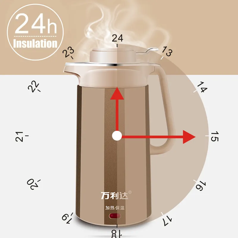 2.5L Anti-Spalding Elektryczny czajnik wody Auto Power-off Ochrona Handheld Instant Ogrzewanie Czajnik elektryczny z blokadą bezpieczeństwa