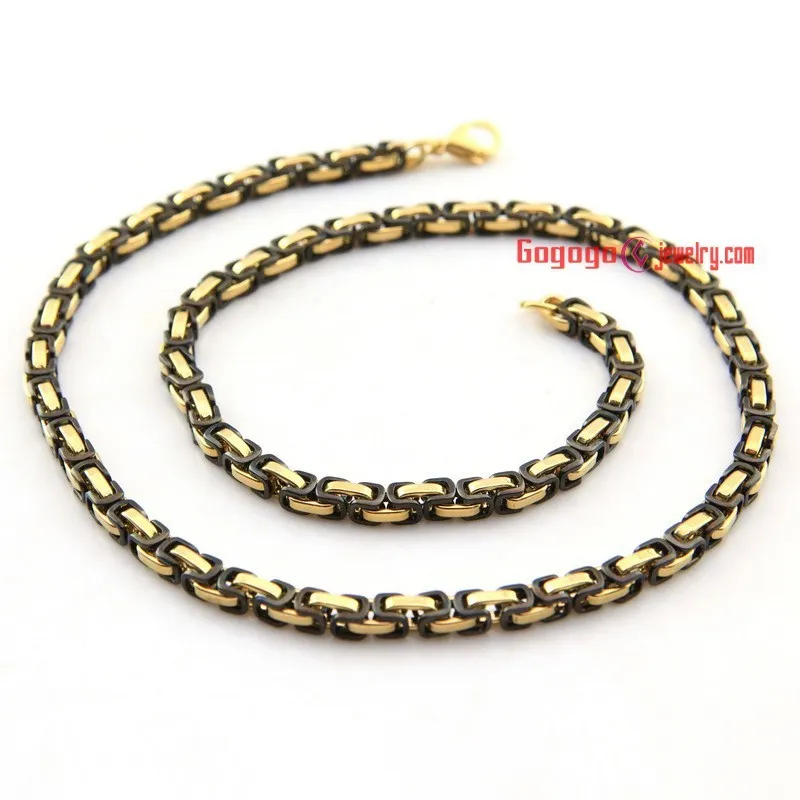 Stainless Steel Mens Jewelry Set Elegant Bracelet And Brass