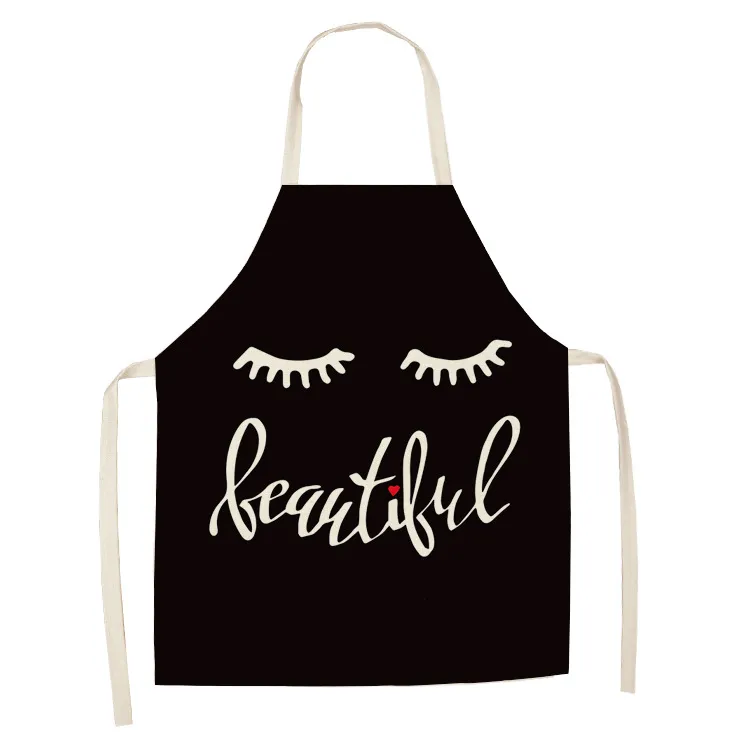 20 Pcs Eye Pattern Cotton Apron Adult Bibs Home Cooking Baking Coffee Shop Cleaning Aprons Kitchen Accessories