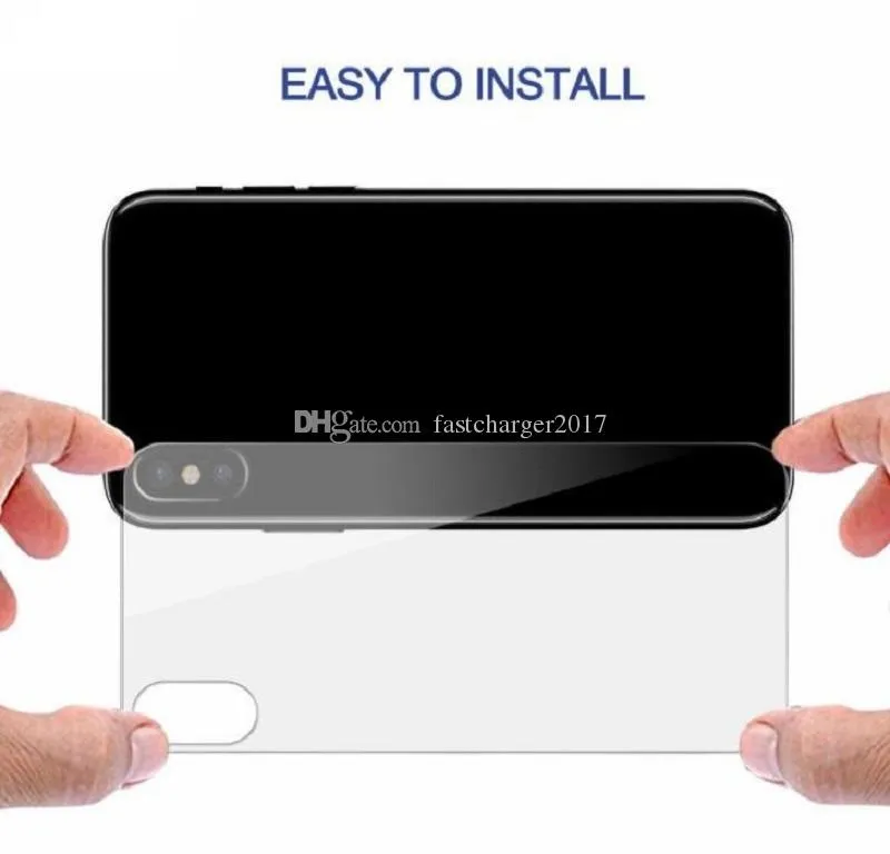 Protetor de tela traseira 2.5d 0.3mm capa de filme vidro temperado para iphone 15 x xr xs 11 12 13 14 plus pro max guarda
