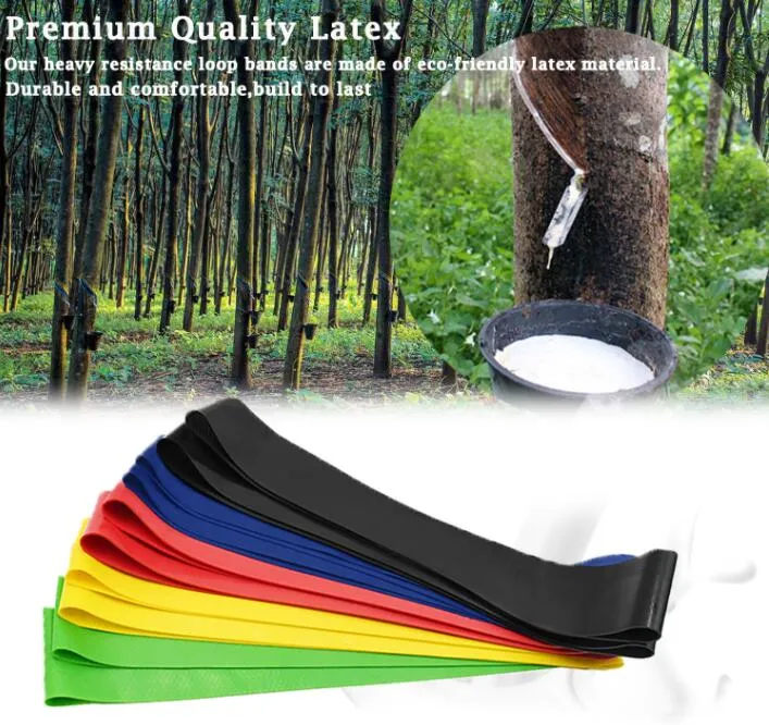Elastisk Yoga Gummi Resistance Assist Bands Gum for Fitness Equipment Exercise Band Gym Workout Pull Rope Stretch Cross Training Band