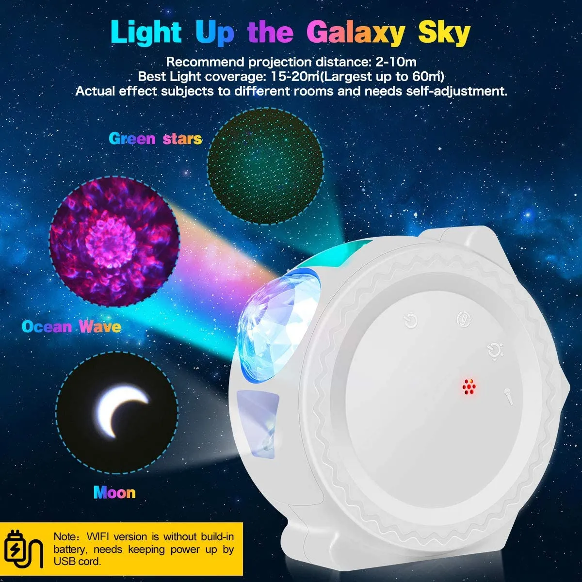 Starry Night LED Projector Night Light – Mon Enseigne Lumineuse