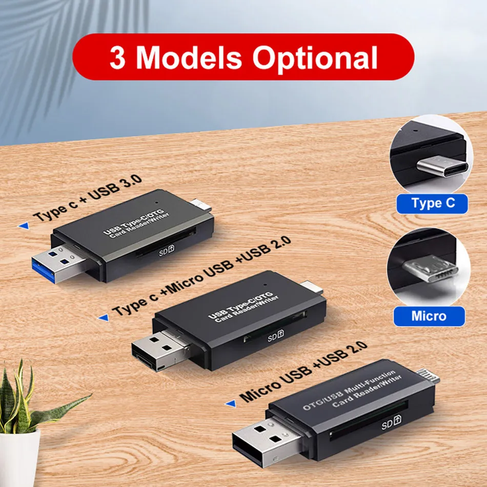 Lecteur De Cartes USB C USB 3.0, Lecteur De Cartes 6 En 1 SD