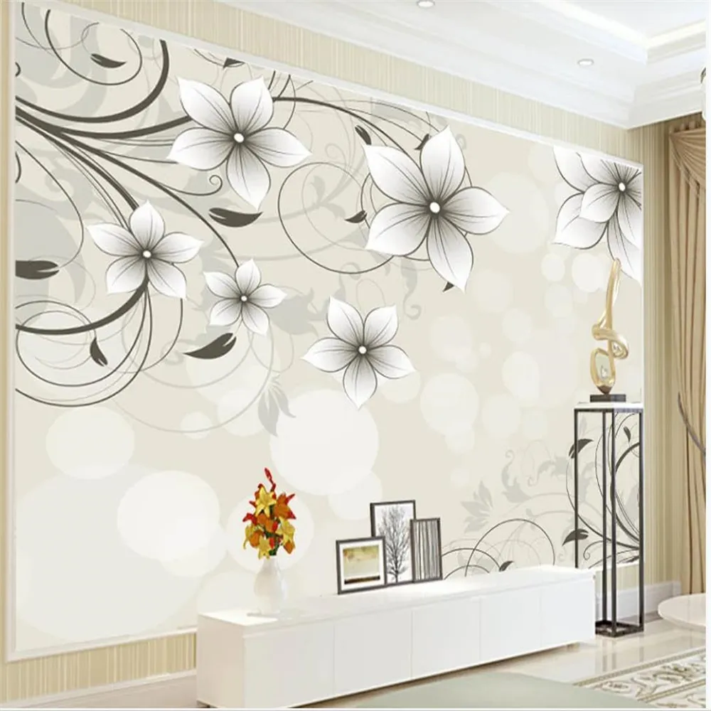 Fototapete für Wände 3 d für Wohnzimmer Traum Blume Tapeten tv Hintergrund Wanddekoration 3D Wallpaper Malerei