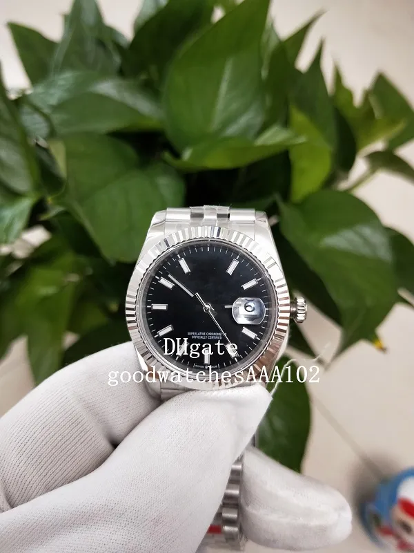 36 Mm Dial Negro Rhodium Jubilee Pulsera Automática Automatic Mens