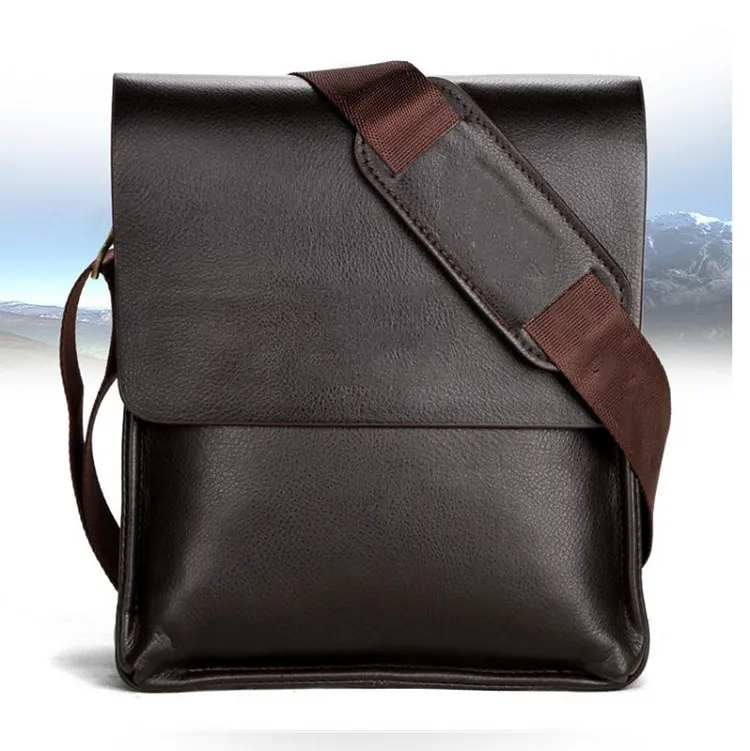 Maletín para hombre, bolsos de negocios, bolso de mensajero informal de cuero PU para hombre, bolso cruzado Vintage para hombre, Bolsas, bolsos de hombro negros y marrones