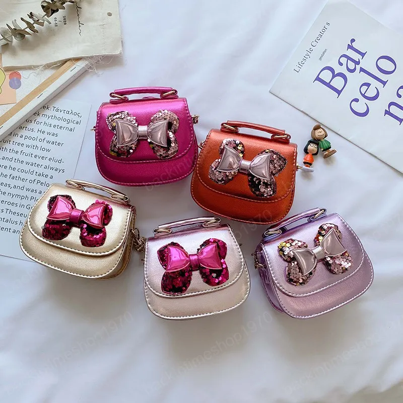 Meisjes Mini Portemonnees en Handtassen Leuke Boog Crossbody Tassen Voor Kinderen Meisje Kleine Muntstuk Portemonnee Pouch Baby Party Handtas Purse