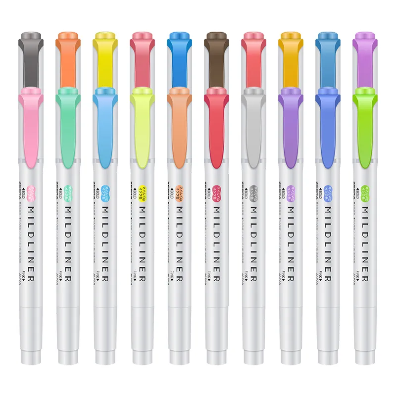 Wholesale Highlighters Zebra Mildliner Pastel WKT7 Text Marker Japanese Stationery From Yarns