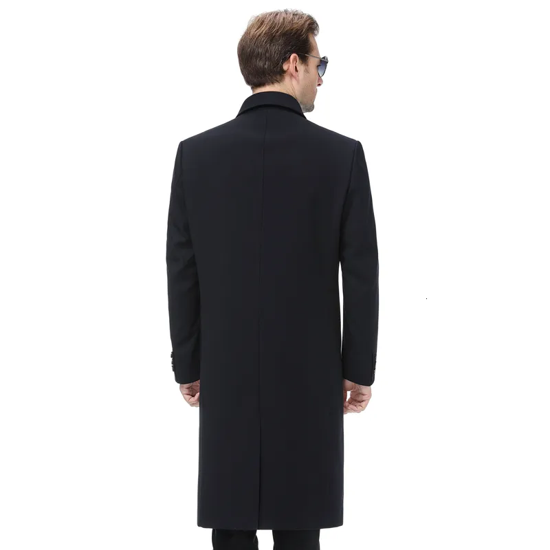 割引クーポン付 メンズウールブレンド秋服ブランドガウンメンズハイエンドレインコート薄型ブラックオーバーコートスタイル1 激安特売品 Vacuslim48 Com