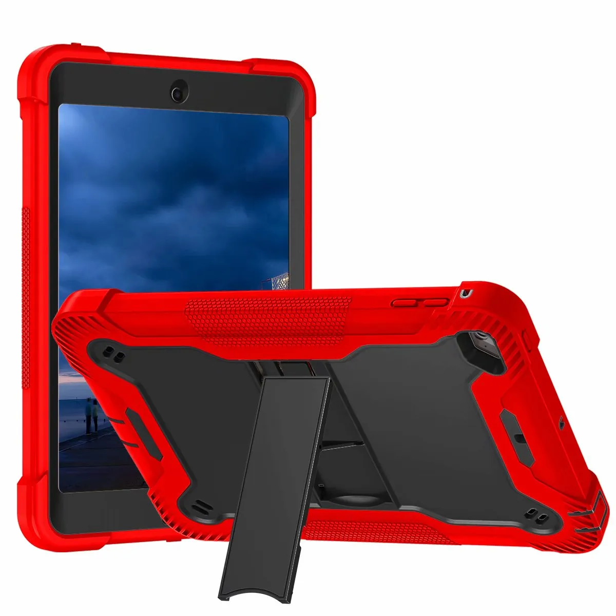 3 warstwy Full Body Case Ochronna na szakatozorpialny twardy PC + miękka pokrywa silikonowa Wbudowana okładka wbudowany dla iPada Mini 4 iPad MINI 5 2019 przypadki