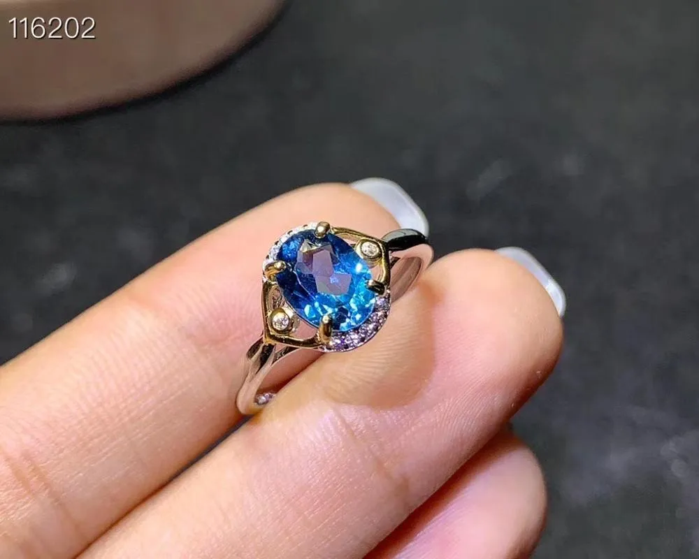 Oceanic blue clearance topaz ring