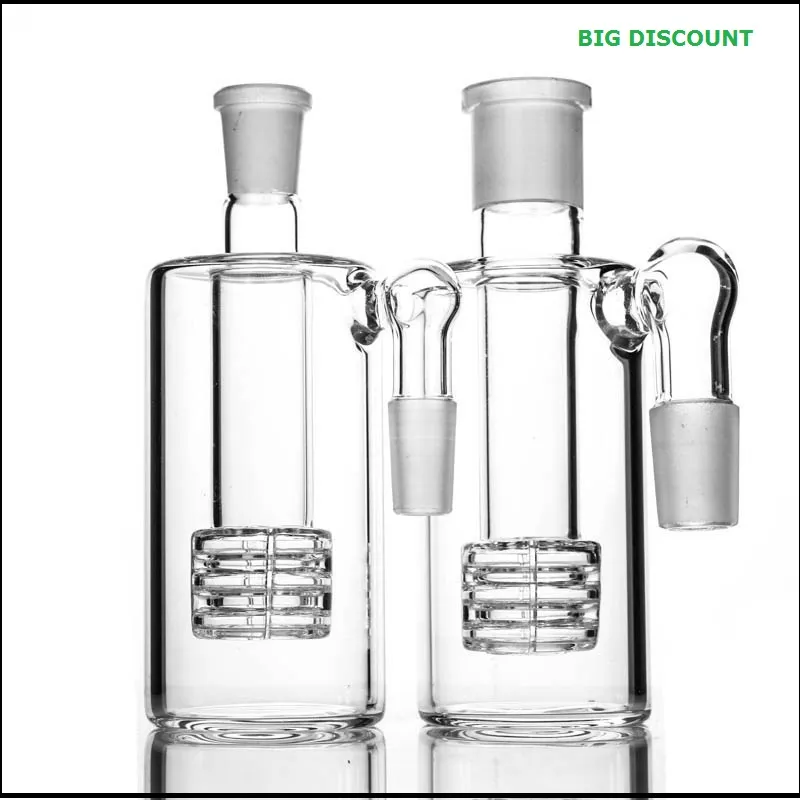 Hookahs 18mm Ash 14mm Catcher 90 Examensdusch Percolator Bong Tjock Glasbubbler för vattenrör