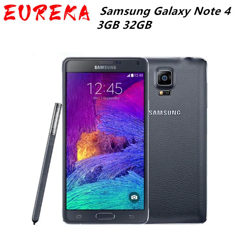 Orijinal Yenilenmiş Samsung Galaxy Not 4 N910A N910F N910P LTE Smartphone 5.7 inç 16MP 3GB 32 GB Yenilenmiş Samsung Cep Telefonları