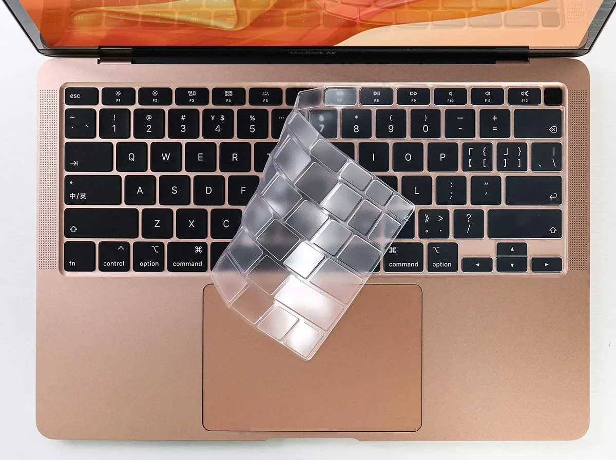 Funda de teclado de silicona resistente al agua a prueba de polvo para el nuevo MacBook Air de 13 pulgadas 2020 modelo de lanzamiento A2179 con Touch ID