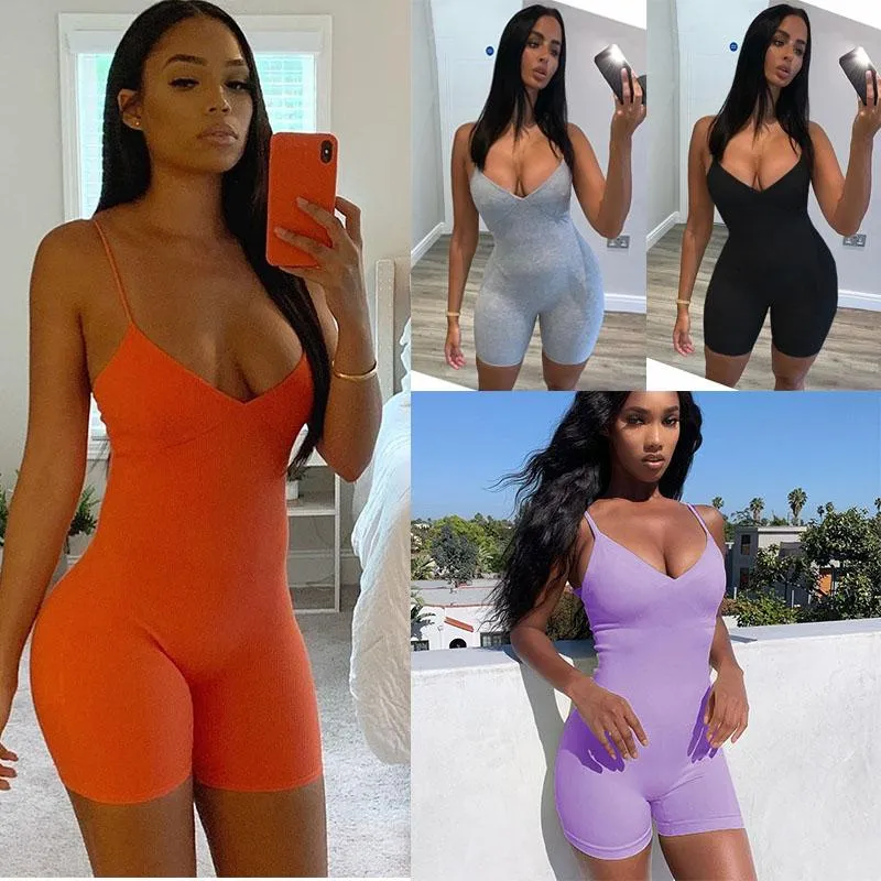 100% Brand New Women's Sport Yoga Short Jumpsuit Sleeveless Romper Leotard  Sport Shorts Bodysuits