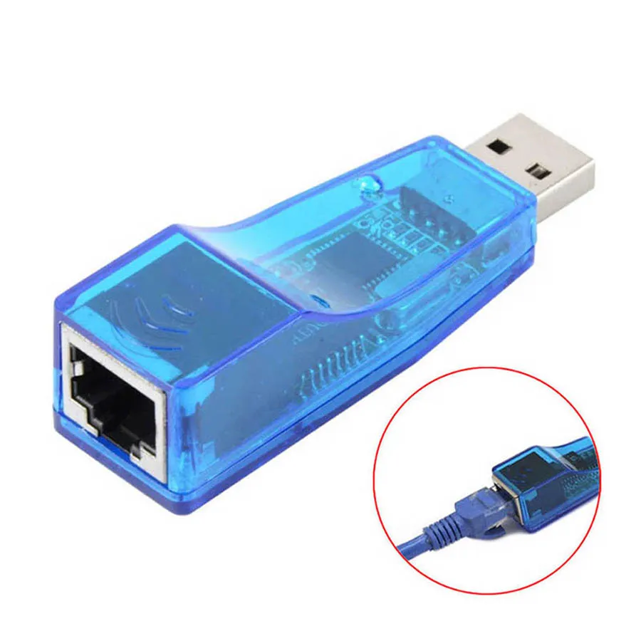 Adattatore Ethernet USB 2.0 A RJ45, 100 Mbps, Per Laptop E Desktop, Con Chip 8152, Nero