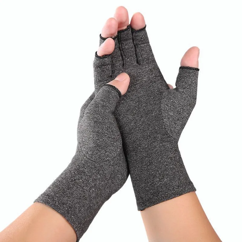 Frauen Männer Arthritis Kompression Handschuhe Fingerlose Gelenkschmerz Rheumatoide Osteoarthritis Hand Handgelenk Unterstützung Therapie Mitte