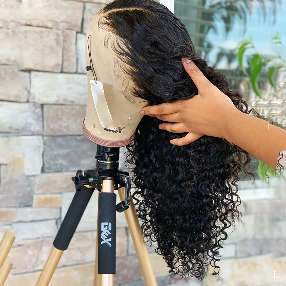 Subvención Al frente entusiasta Hinchable rizado pelucas 2 * 4 Cierre de encaje pelucas del pelo humano para las mujeres Subvención Al frente entusiasta Hinchable rizado pelucas 2 * 4 Cierre de encaje pelucas del pelo humano para las mujeres