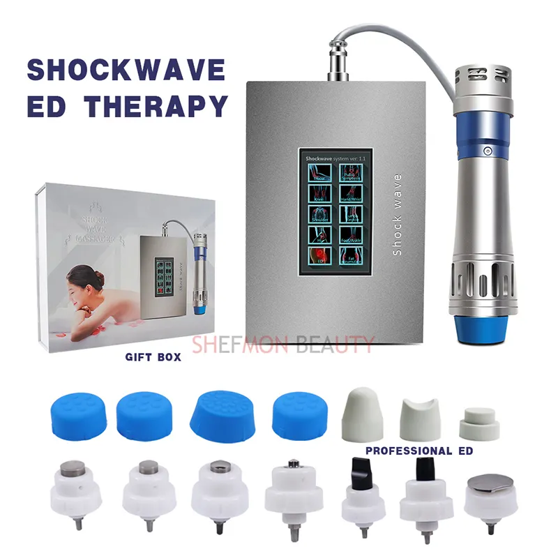 Tragbare ED-Behandlung Shockwave-Therapie-Maschine Niedriger Intensität Stoßwelle für erektile Dysfunktion und Körperschmerzlinderung Physiotherapie Massager Gesundheitspflege-Werkzeuge