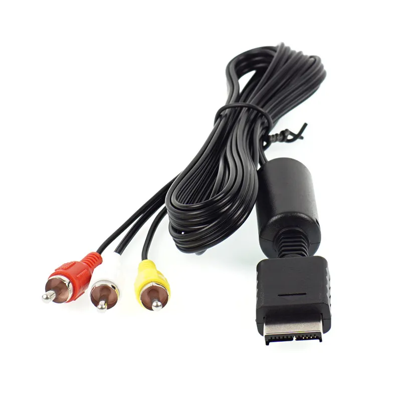 4LOT PS1 PS2 PS3 RCA TV AV Audio Video Cable Cord för Sony Play Station Hot