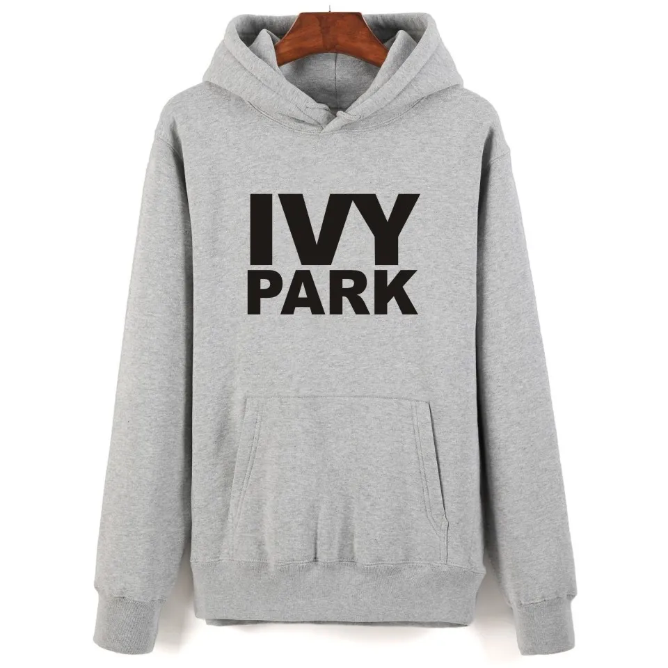 Beyonce IVY Park Winter Hoodie Set for Men and Women Black Casual Sweatshirt with Sleeve Letters Cozy Cotton Blend