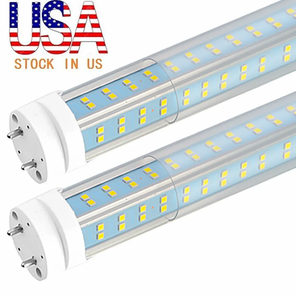 4ft led أنبوب g13 الصمام متجر ضوء الخامس الشكل 4 صف الصمام أنبوب 5000K 60W 25pcs