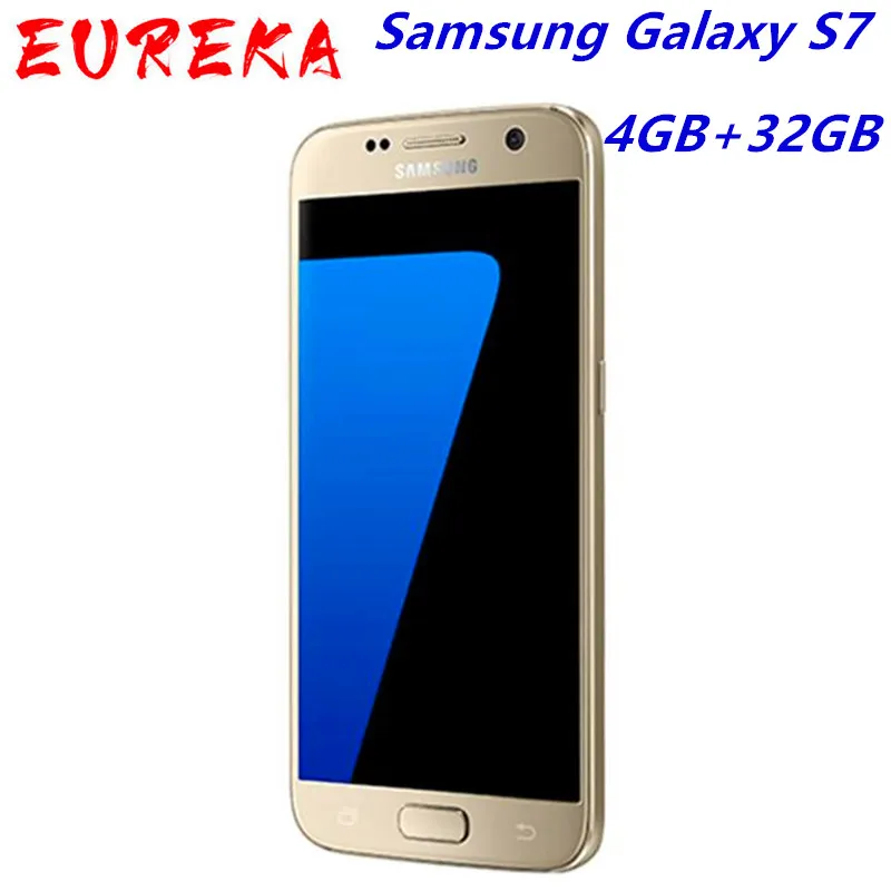 Original Samsung Galaxy S7 G930A G930T G930P G930V G930F Olåst Telefon Octa Core 4GB / 32GB 5.1inch 12mp Renoverad Mobiltelefon