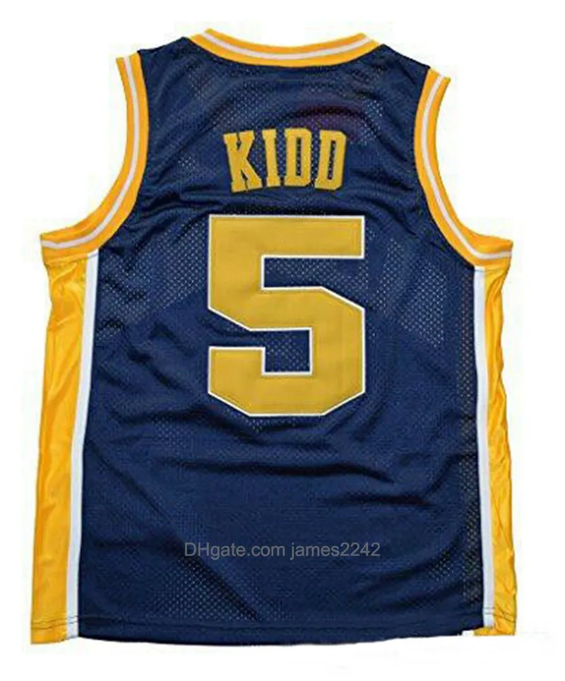 Mens Vintage California Golden Bear Jason Kidd College #5 Basketball Jersey Navy Blue Ed Jerseys Custom Any Name Number Size 2xs-4xl