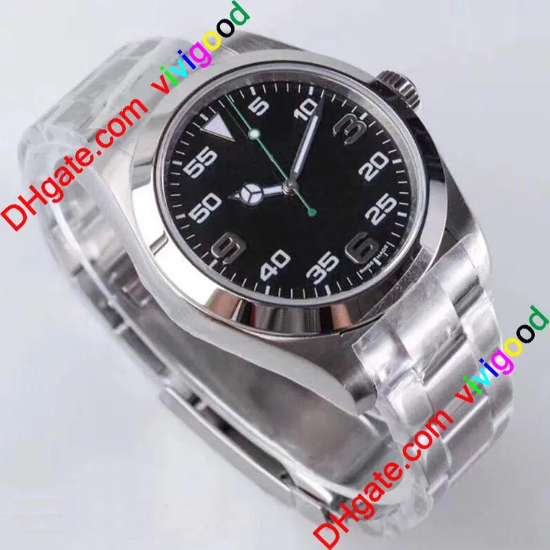 Zegarek męski seria AIRKING 40MM szafirowe lustro MASTER 116900 automatyczny mechanizm mechaniczny wysokiej jakości pasek do zegarka ze stali nierdzewnej 316L