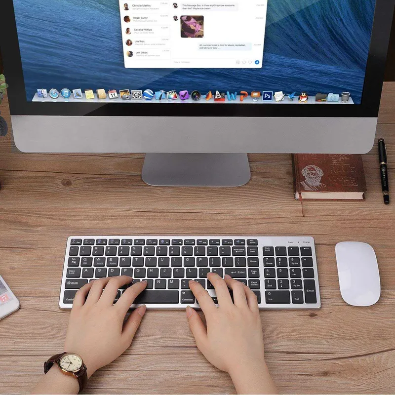 Souris ultra-mince SLIM bluetooh rechargeable pour iMac ou ordinateur  portable