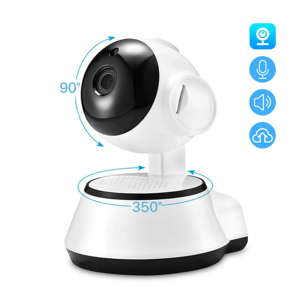 Bebek Monitörler Wifi Akıllı Net Kamera V380 Telefon APP 720P Mini Wifi IP Kamera Kablosuz P2P Güvenlik Kamerası Gece Görüş IR Robot köpek