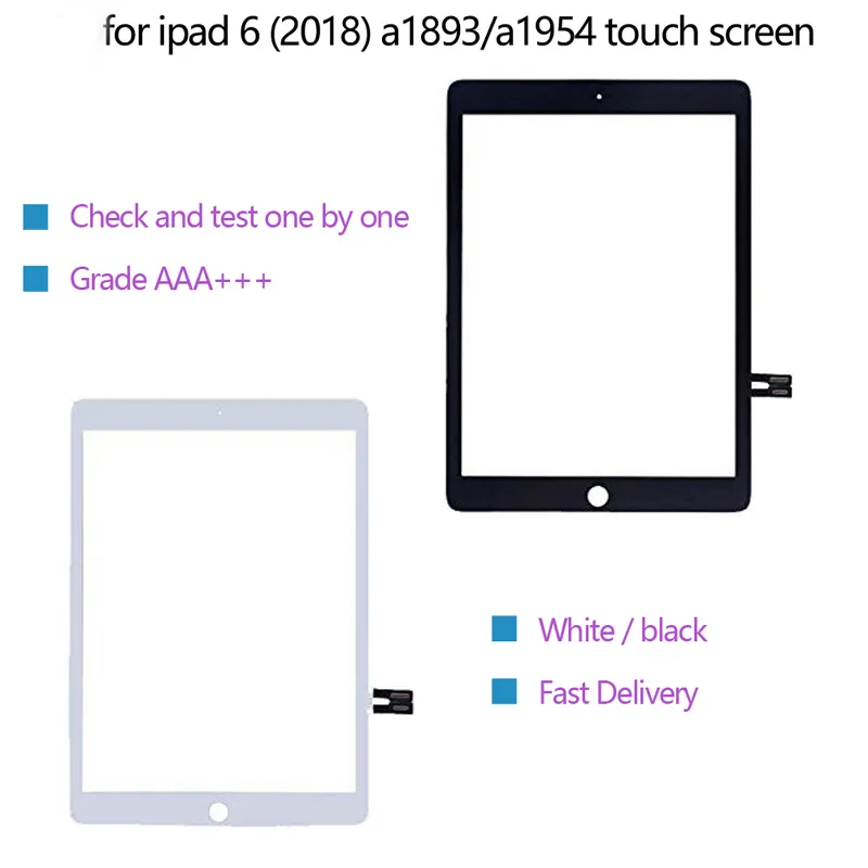 아이패드 9.7 6 6세대 A1893 A1954용 터치 스크린 디지타이저 전면 패널 실외 유리