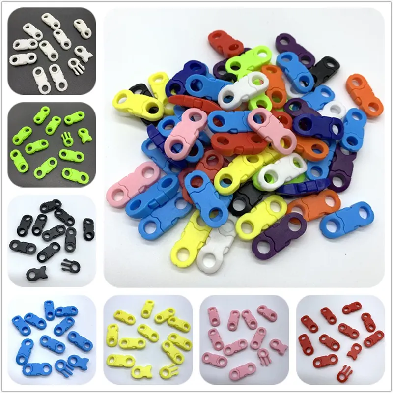 200Pcs 8mm Side Release Buckle Curved Parachute 550 Paracord Bracelet DIY Dog Collar Strap Webbing Outdoor Camp