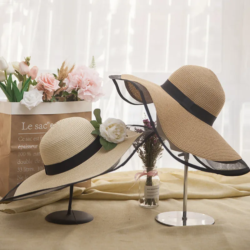 Sun Hat Summer Anti UV Lady Wide Brim Hat Women Solid Plain Floppy Summer  Straw Hats For Women Female Mesh Brim Beach From Motomove, $33.35