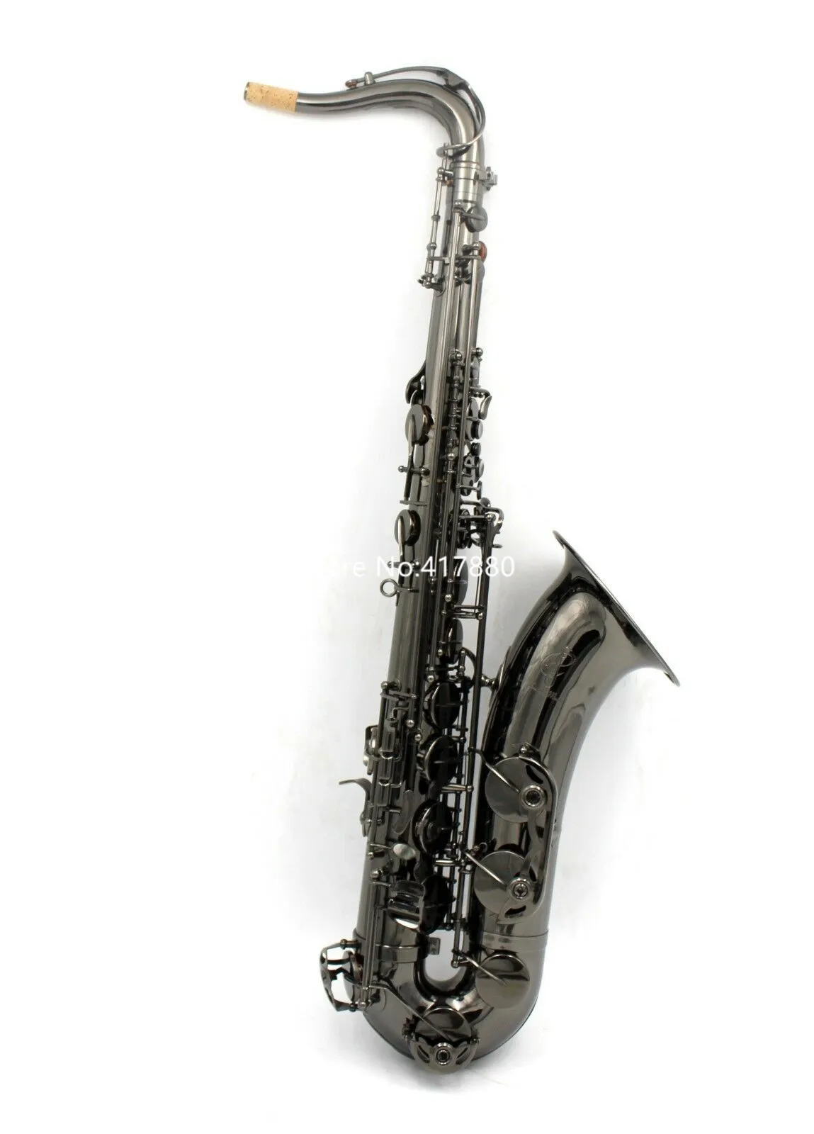 Brand New Tenor Saxophone Bb Tune corps entier et touches nickel noir Instrument de musique avec étui Livraison gratuite