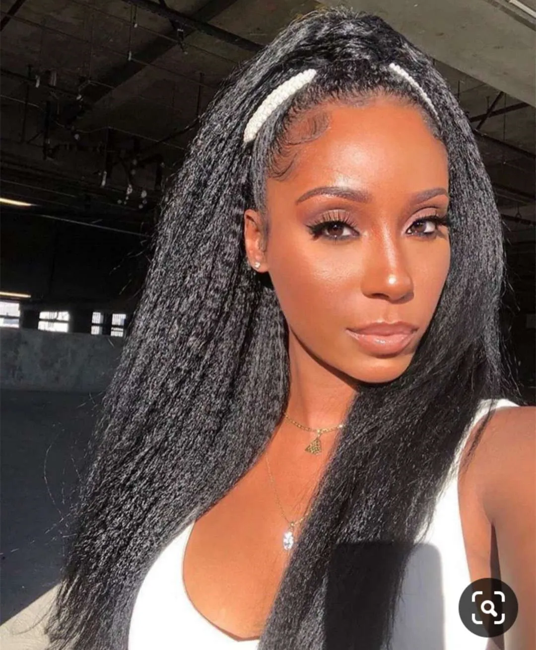 Kinky Straight Human Hair Ponytail Extension 140g Remy Yaki Texture Double Drawn