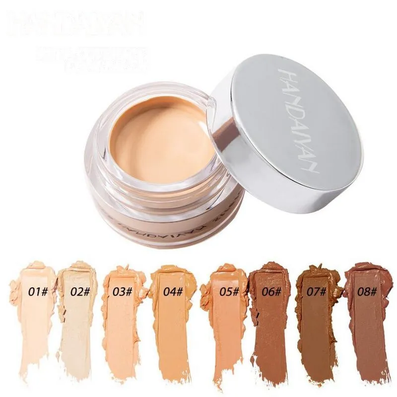 Handaiyan 8 Kolory Naprawa twarzy Concealer Foundation Dark Eye Circle Blemish Cream Cover piegi Trądzik trwały płyn Concealer 96 sztuk / partia DHL