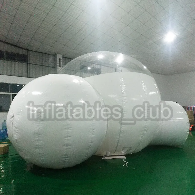 Good Quality Double Rooms Bubble Tent 4M Main Room 2M Small Room Bubble Hotel Two Rooms Bubble Dome House With Fan Fast Delivery