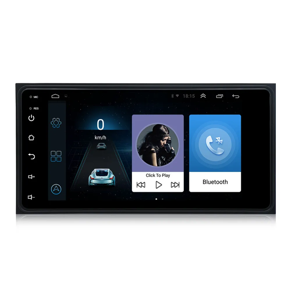 Android 7 pollici Car Video Radio universale 2-din Gps con navigazione Bluetooth Supporto collegamento specchio Carplay DAB + OBDII USB TPMS WiFi Controllo del volante