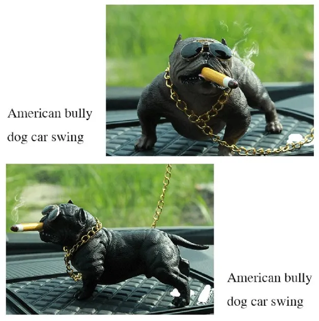 NEUE Auto Hund Dekor Bully Hund Puppen Ornamente Simulierte Auto Innen Anhänger Home Office Decor Spielzeug Auto Zubehör