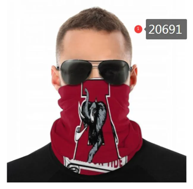 Велосипедные кепки маски NCAA Alabama Crimson Tide Бесплатная шея Gaiter Shield Shield Schield Bandana Face Mask