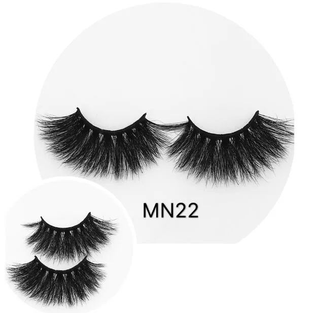 25mm longs vison faux cils épais bouclés désordonnés cheveux de vison faux cils réutilisables à la main cils extensions maquillage des yeux expédition de baisse