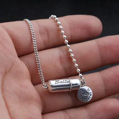 Fine Pill Container Vial Necklace 925 Sterling Silver 2.5mm Thick Perfect Christmas Gift For Women And Men From Linql 32.84 DHgate.Com