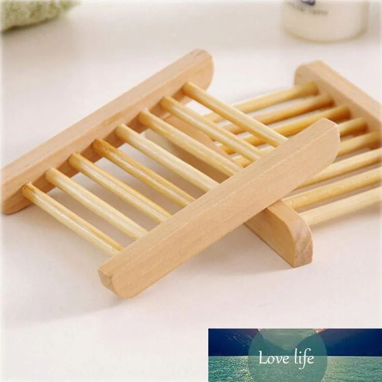 Natural Bamboo Soap Dish For Kitchen Bathroom Tray Holder Storage Rack Plate Container Portable Shower Accessories
