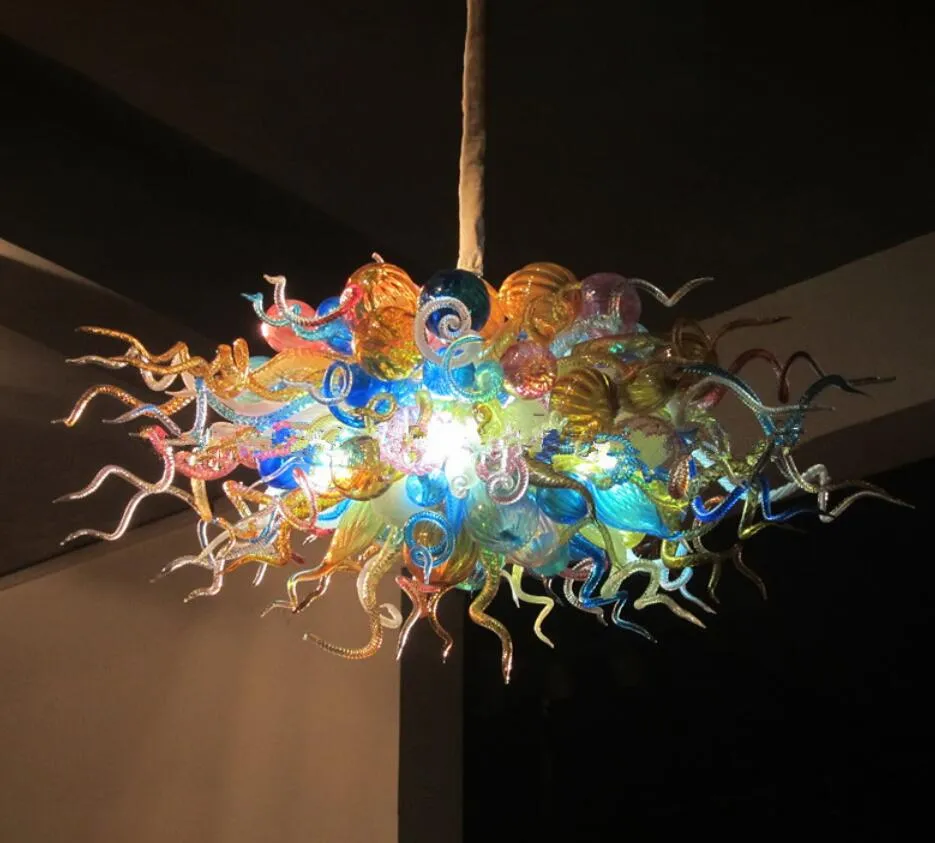 Lampade Decorazioni per la casa eleganti Lampadari di cristallo soffiati a mano moderni colorati Lampadari a LED Lampadari fantasia in vetro di Murano