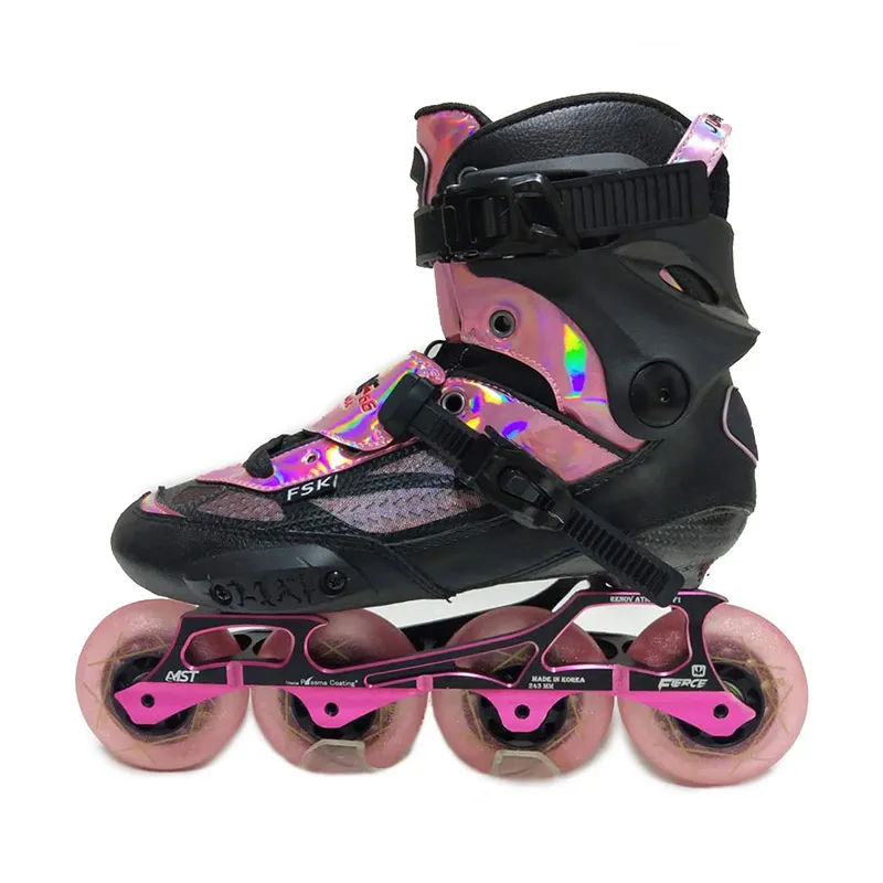 Epic Skates Drift - Patines en línea ajustables con ruedas con luz LED,  negro/rojo, adulto 5-8